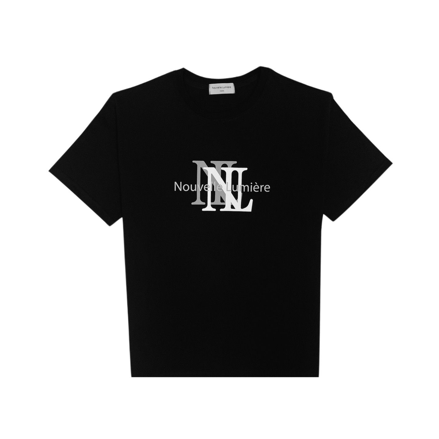 Nubelmiere Double Logo Black Short-Sleeved T-Shirt