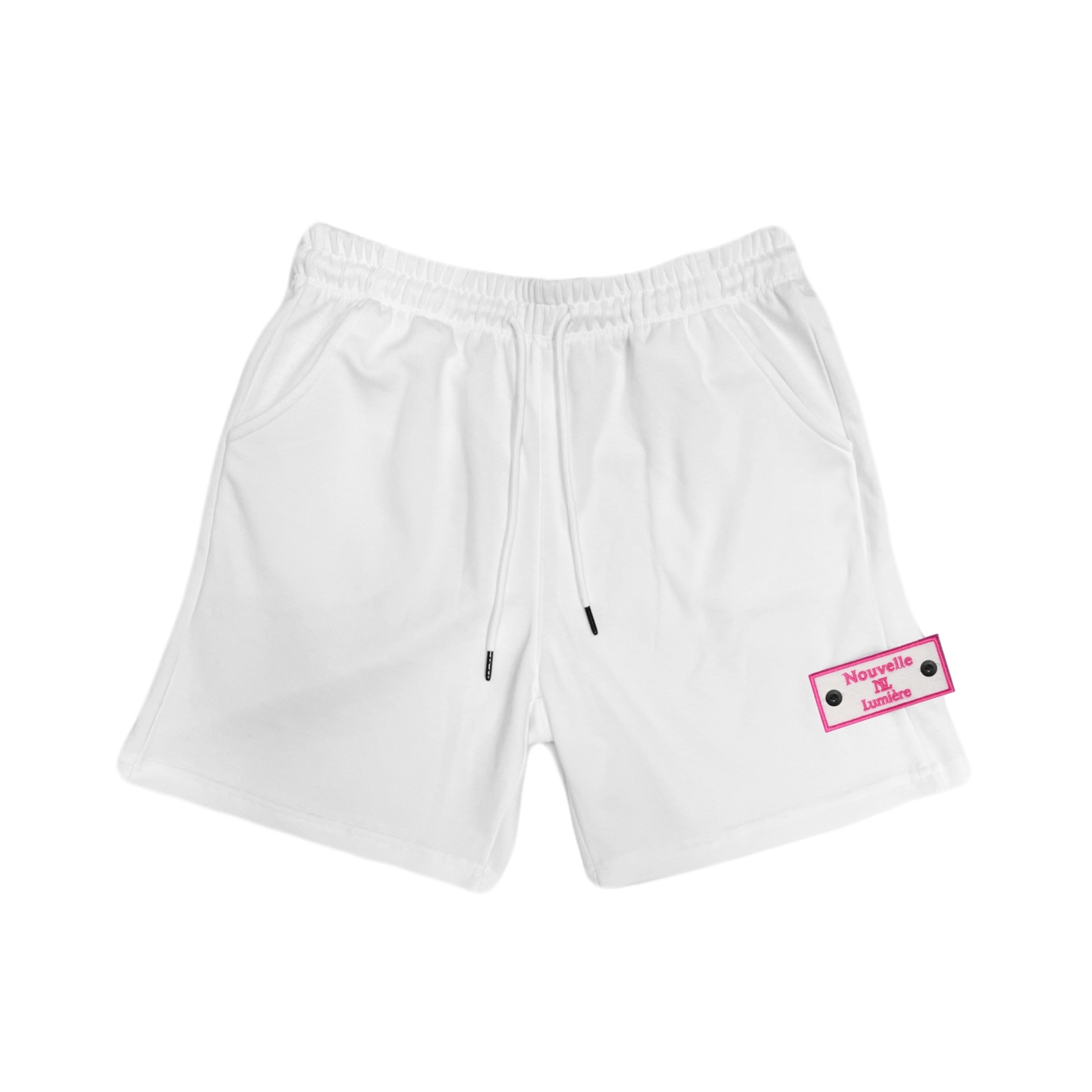 Nouvelmière Signature White Shorts (Pink edition)