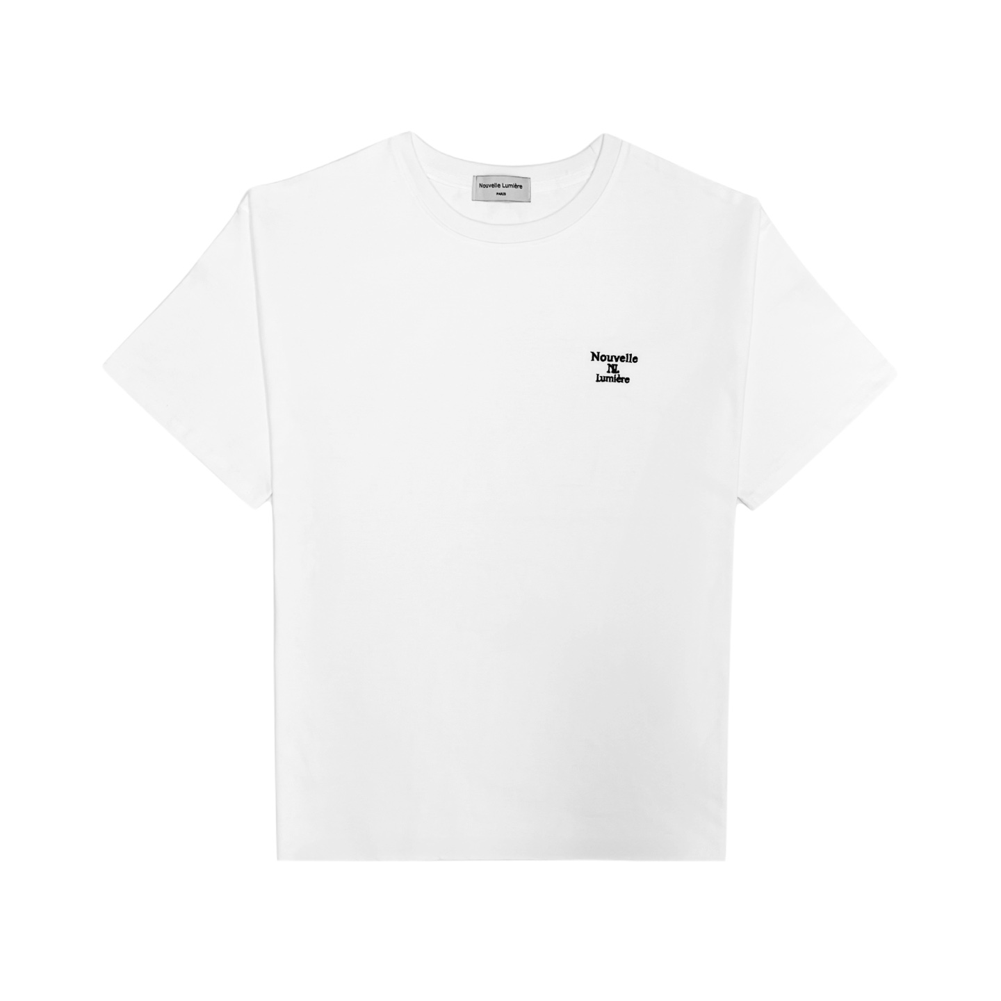 Nubelmiere Classic Embroidery Logo White Short-Sleeved T-Shirt